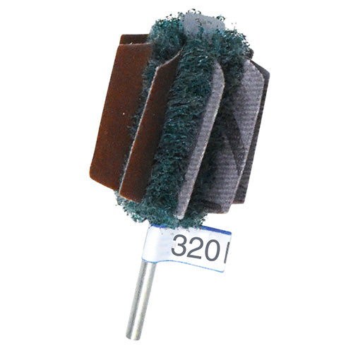 Mini Mounted Abrasive Buffs - 320 Grit (Pkg. of 3)
