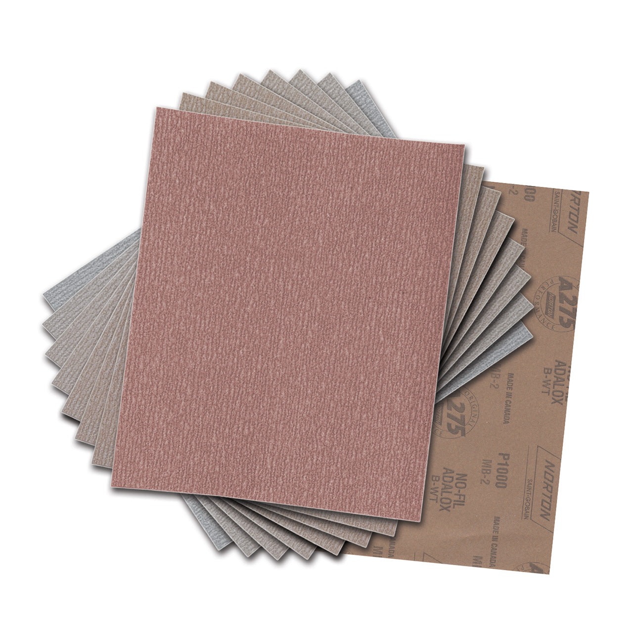 800 Grit Norton® Champagne A275 Sandpaper (Pkg. of 5)