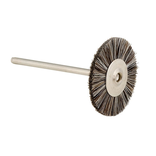 Single Row Soft 1" Wheel Brushes - 3/32" Shank (Pkg. of 12)