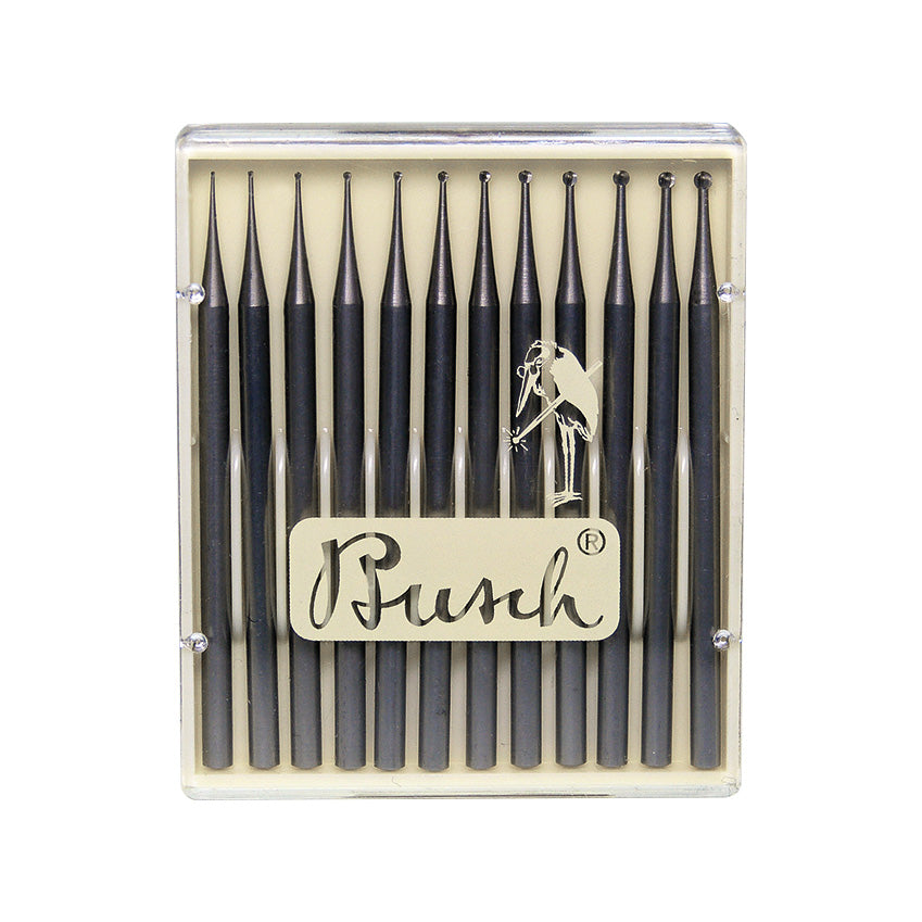 Busch® Fig.1 003-014 Set of 12 Round Burs