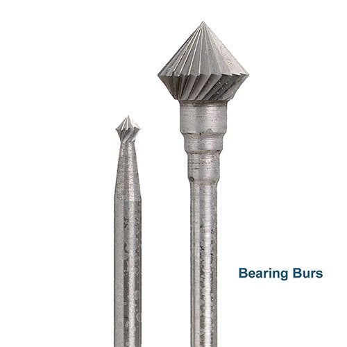 Jewelers Carbide Burs, 3/32" Shank - Bearing 28 (7.20mm)