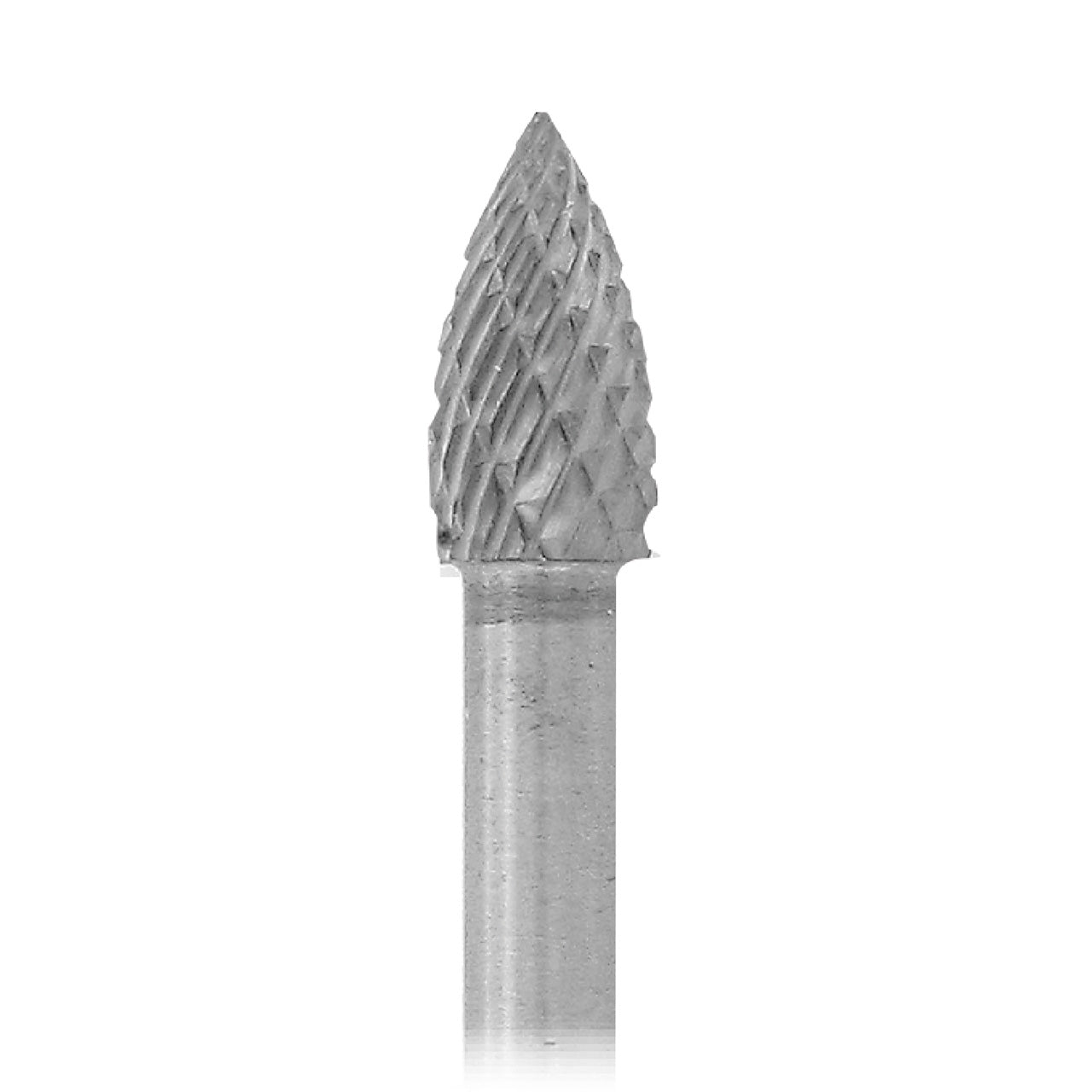 Fresas de carburo sólido de 1-1/2" - Vástago de 1/8", Corte doble de 3/16" x 3/8", Llama