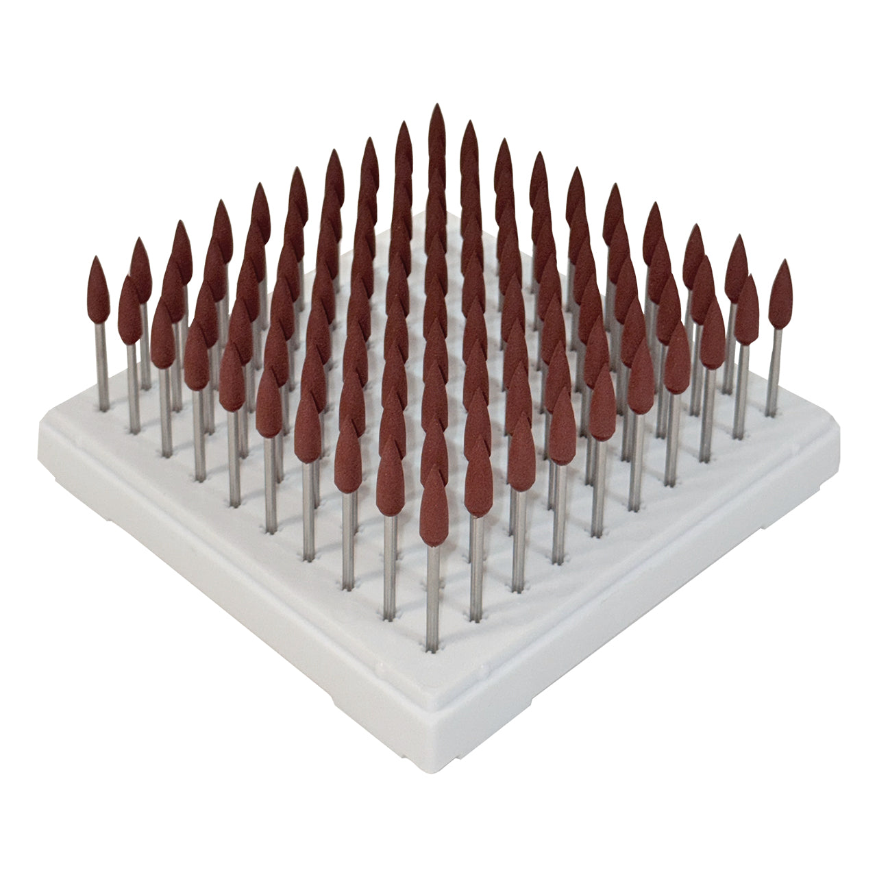 EVE® Poly Polishers EVEFLEX 5.5x18mm Flame Reddish Brown Medium Grit (Pkg. of 100)
