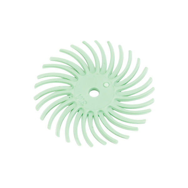 3M™ Radial Bristle Discs - 3/4" Light Green, 1 Micron (Pkg. of 12)