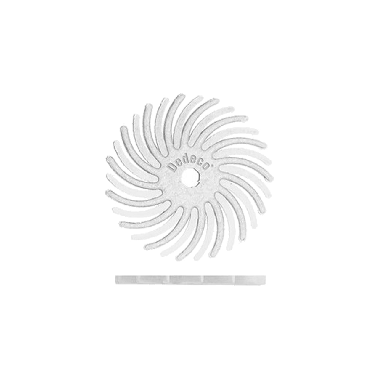 Dedeco® Sunburst® Radial Bristle Disc - 9/16" White, 120 Grit (Pkg. of 12)