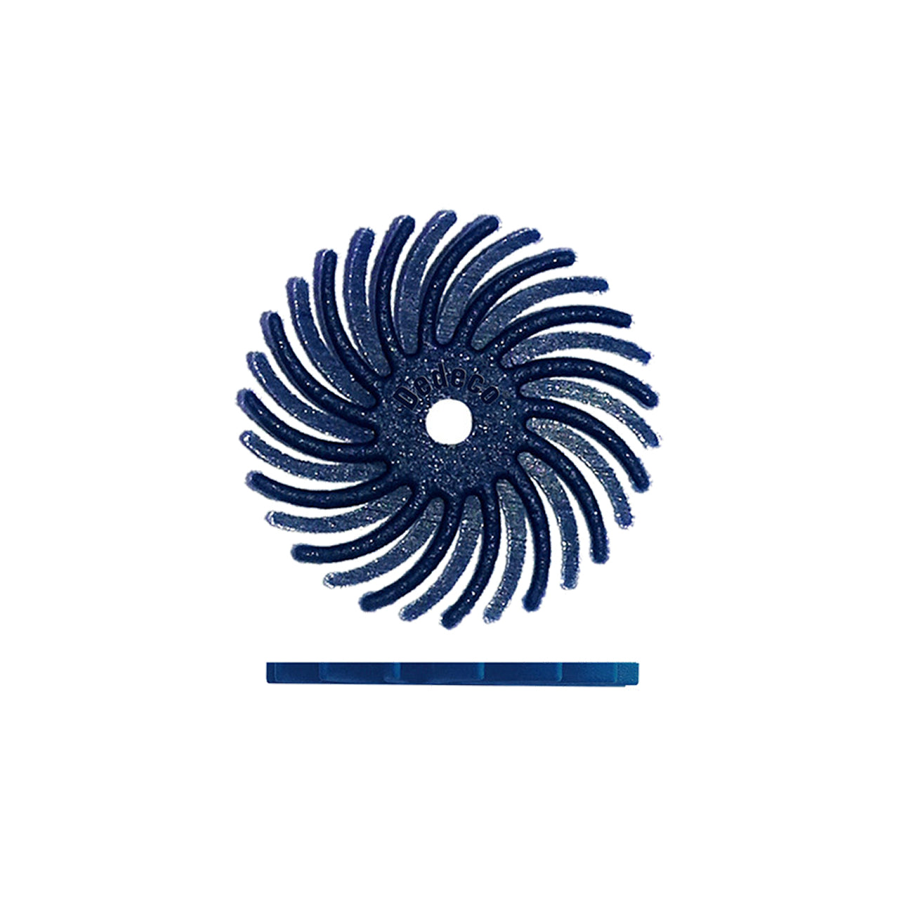 Dedeco® Sunburst® Radial Bristle Disc - 9/16" Blue, 400 Grit (Pkg. of 12)