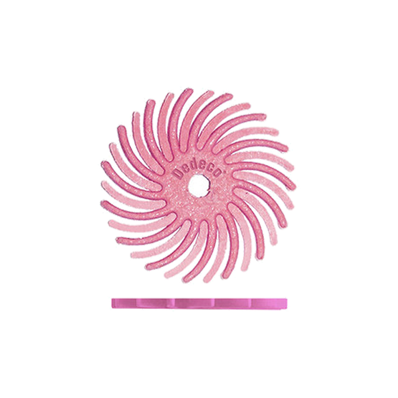 Dedeco® Sunburst® Disco de cerdas radiales TC rosa de 9/16" y grano 600 (pómez) – 48 por caja