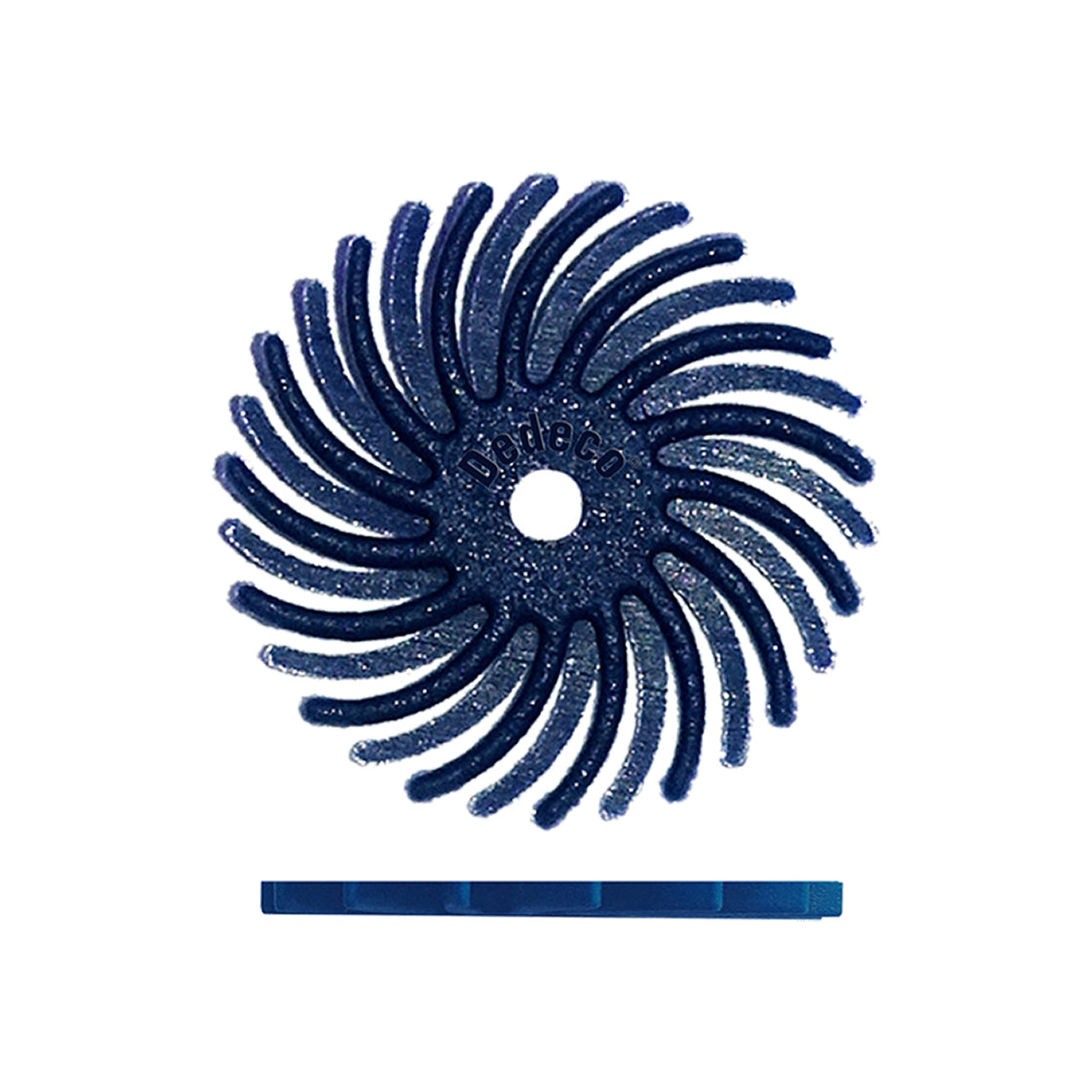 Dedeco® Sunburst® Radial Bristle Disc - 3/4" Blue, 400 Grit (Pkg. of 48)