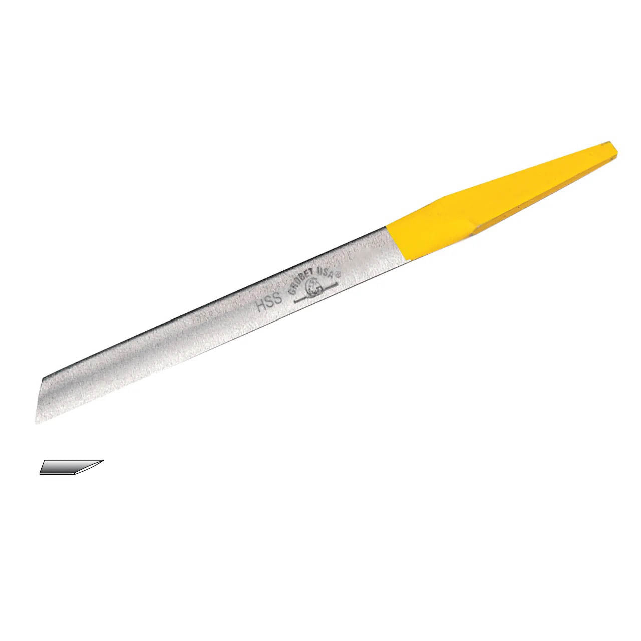 Grobet USA® Point 0 High Speed Steel Yellow Tang® Graver