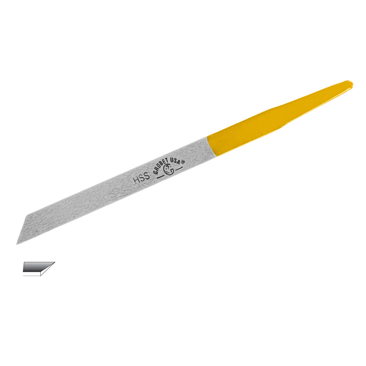 Grobet USA® Knife Point 3 High Speed Steel Yellow Tang® Graver