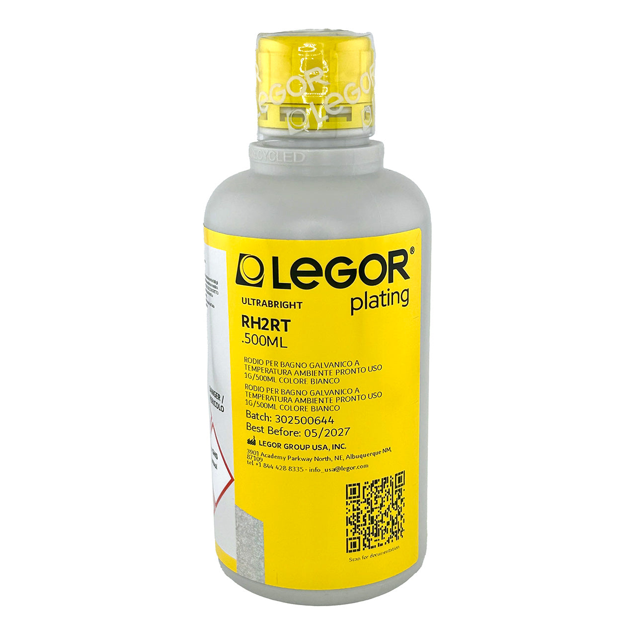 Legor® RT White Rhodium Bath 1 Gram - 500ml