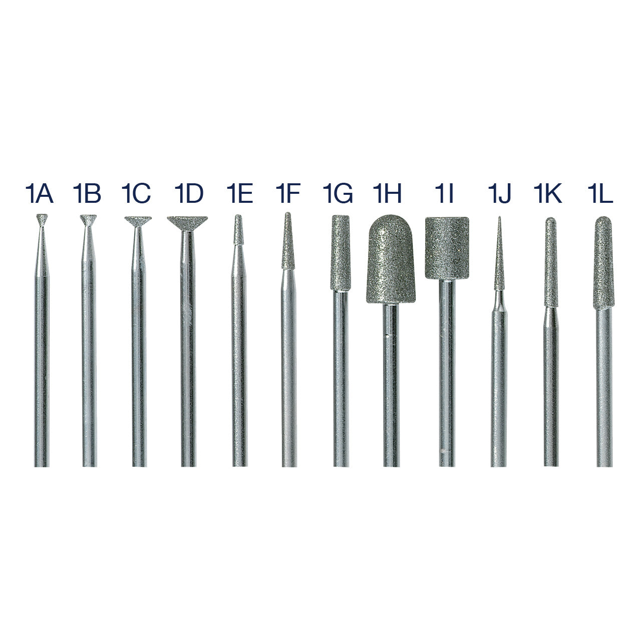 Diamond Bur, 3/32" Shank - Set #1