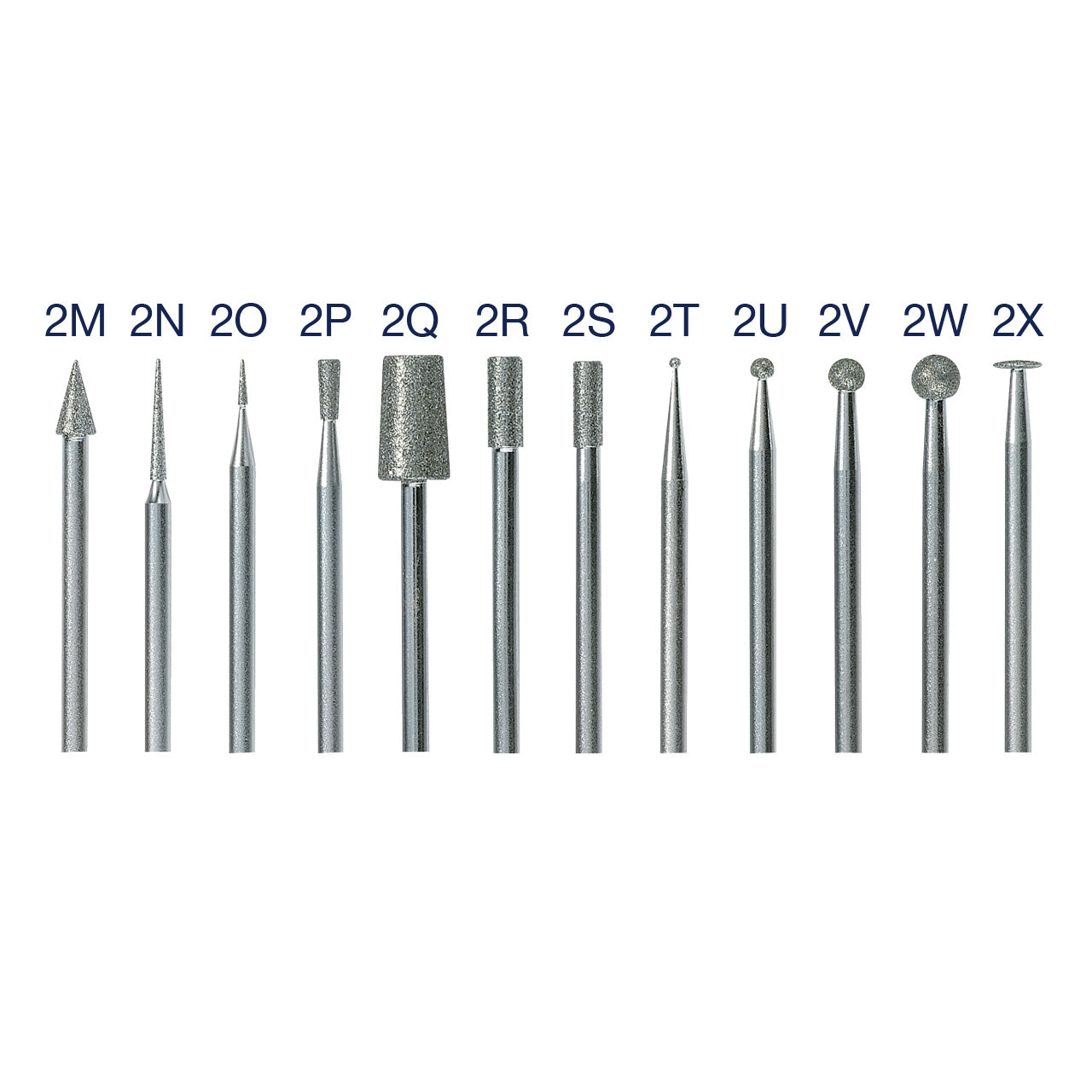 Diamond Burs, 3/32" Shank - Set #2
