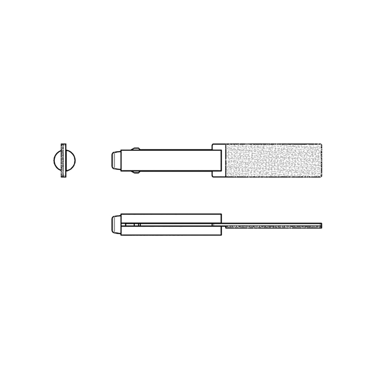 Dipromini Mini-Filer Diamond Tips, 2mm Shank - Rectangle, 30 Micron (Pkg. of 3)