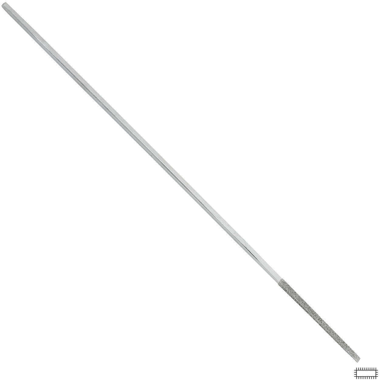Gesswein® 2mm #120 Grit Tapered Diamond Hand File 4 Sides Plated