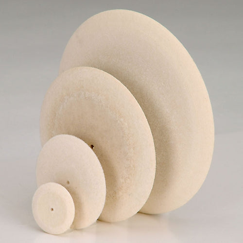 Knife Edge Felt Wheels - 5/8" Hard (Pkg. of 12)