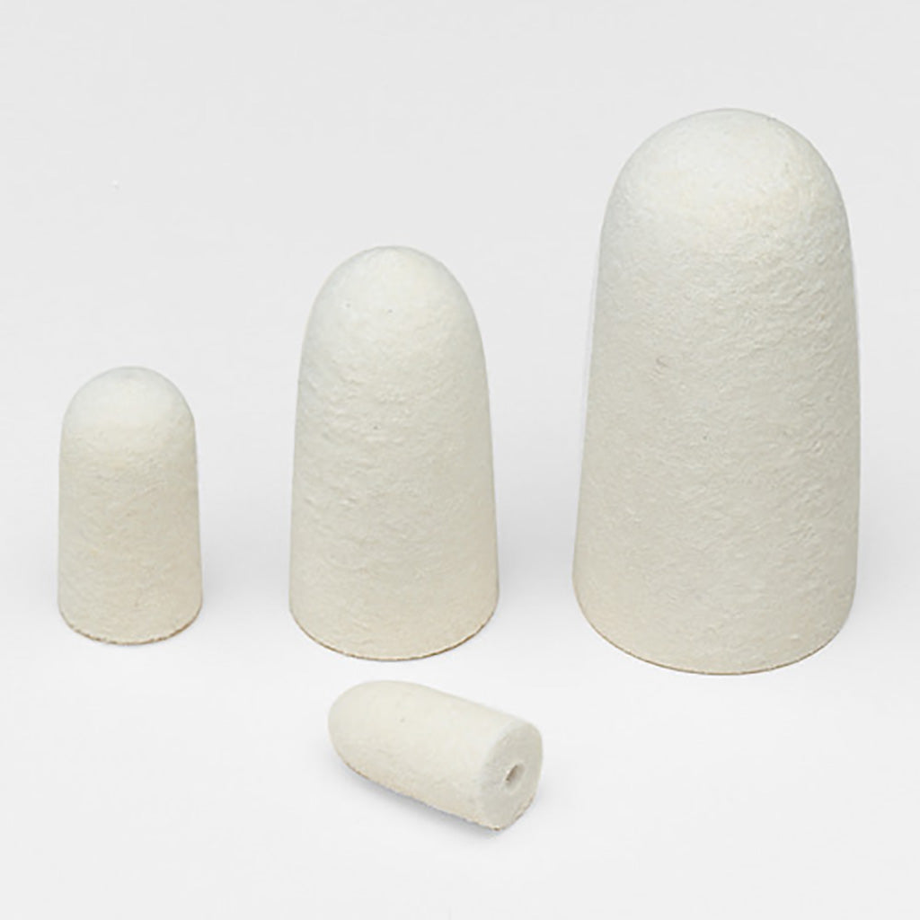Hard Unmounted Felt Cones, Small - 3/8" x 3/4" Pointed (Pkg. of 12)