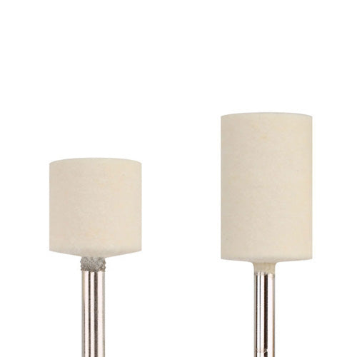 Mounted Felt Bobs, Cylinders - 1/4" Shank, 1107 Hard (Pkg. of 12)
