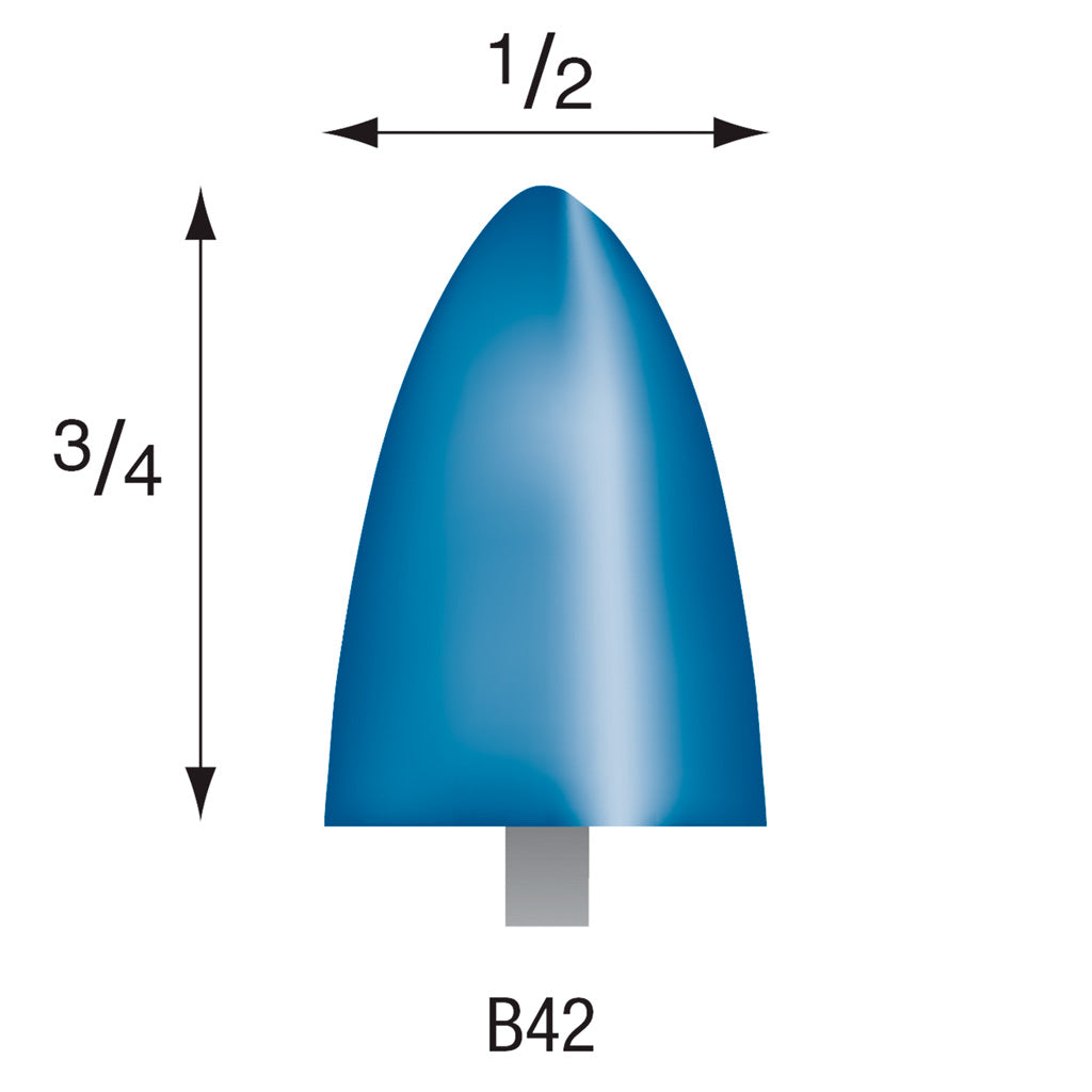 B42 Blue Mounted Points 3mm Shank (Pkg of 24)