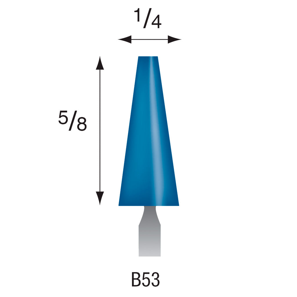 B53 Blue Mounted Points 1/8" Shank (Pkg of 24)