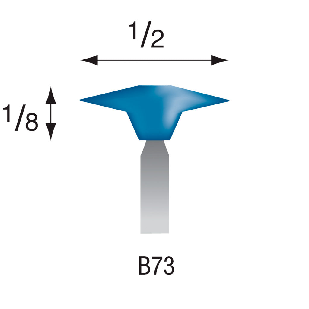 Blue Mounted Points, 1/8" Shank - B73, Box of 36