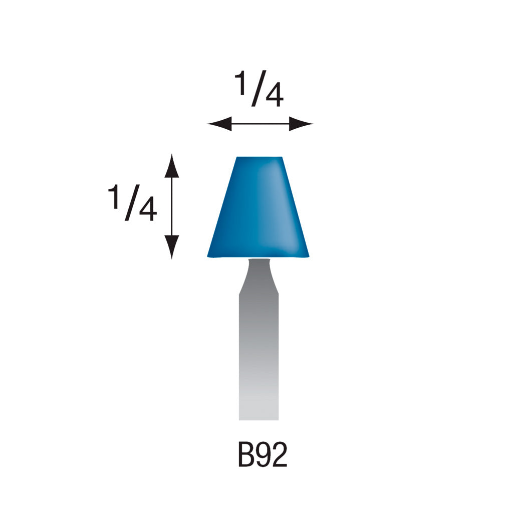 B92 Blue Mounted Points 1/8" Shank (Pkg of 24)