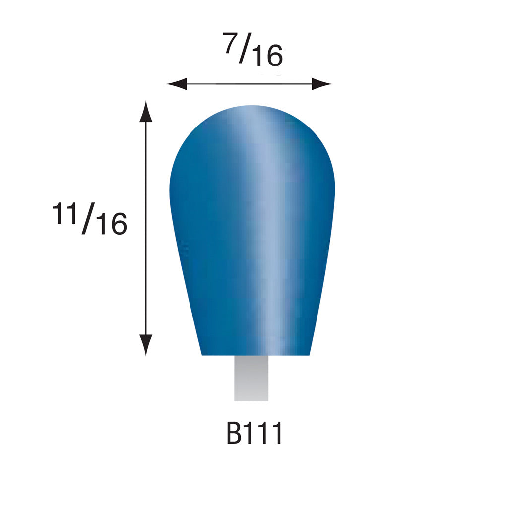 Blue Mounted Points, 1/8" Shank - B111, Box of 72