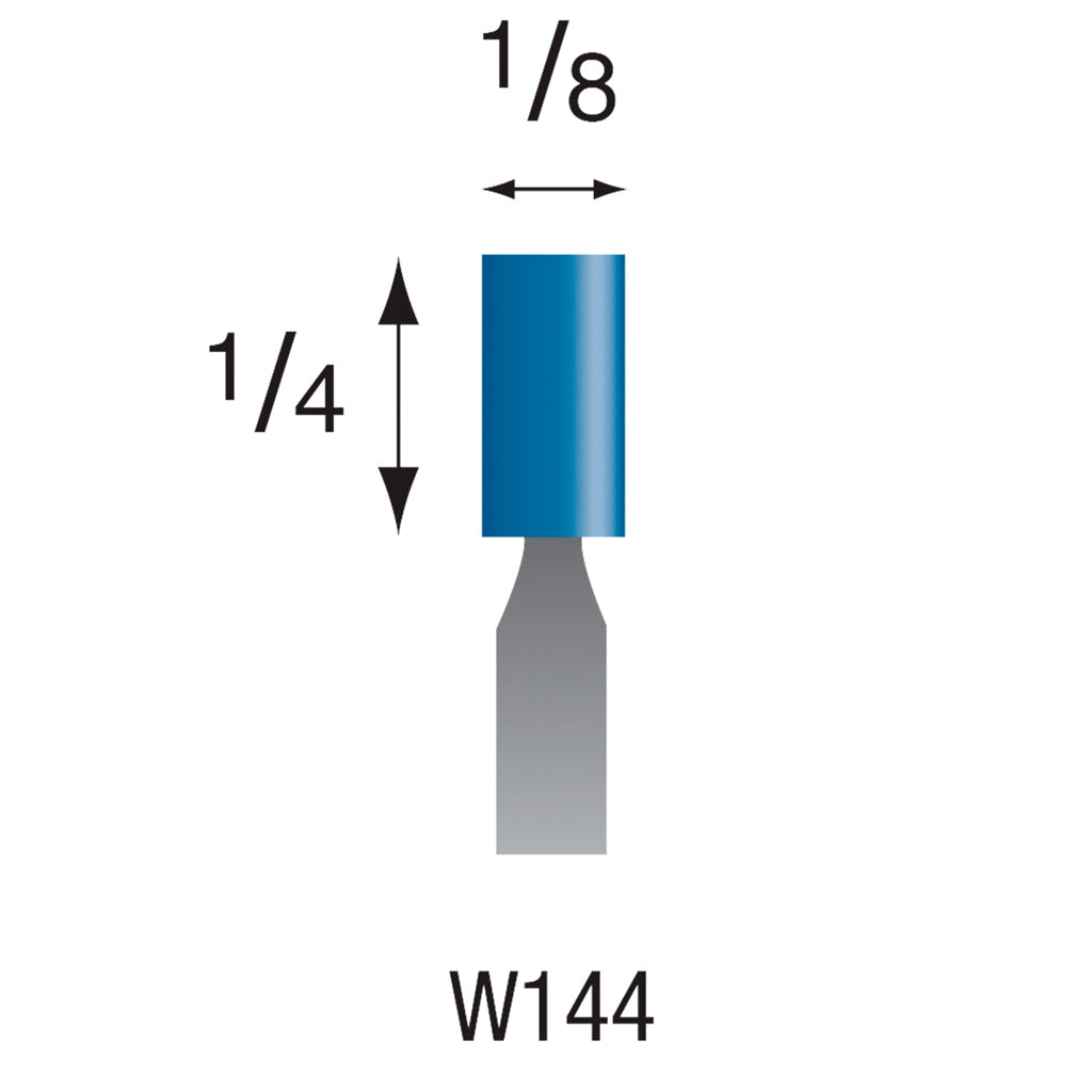 W144 Blue Mounted Points 1/8" Shank (Pkg of 24)