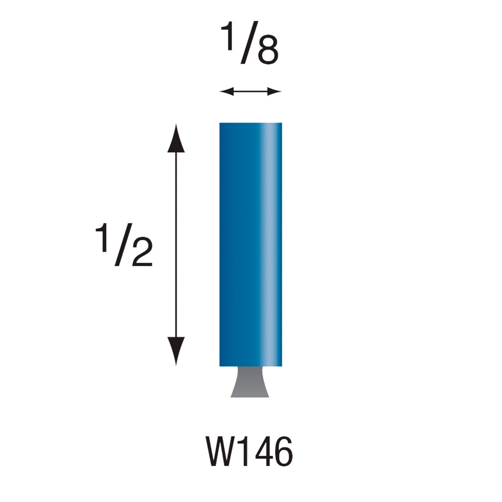 W146 Blue Mounted Points 3mm Shank (Pkg of 24)