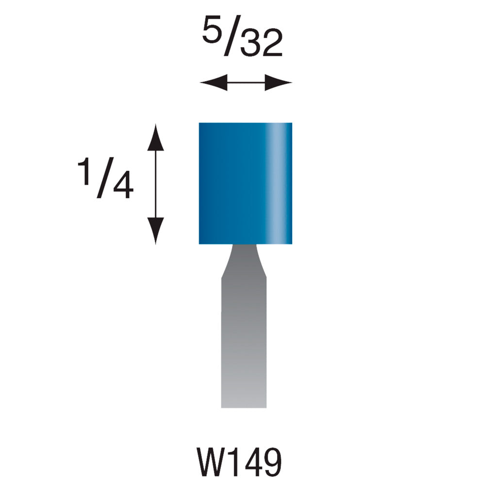 W149 Blue Mounted Points 3mm Shank (Pkg of 24)