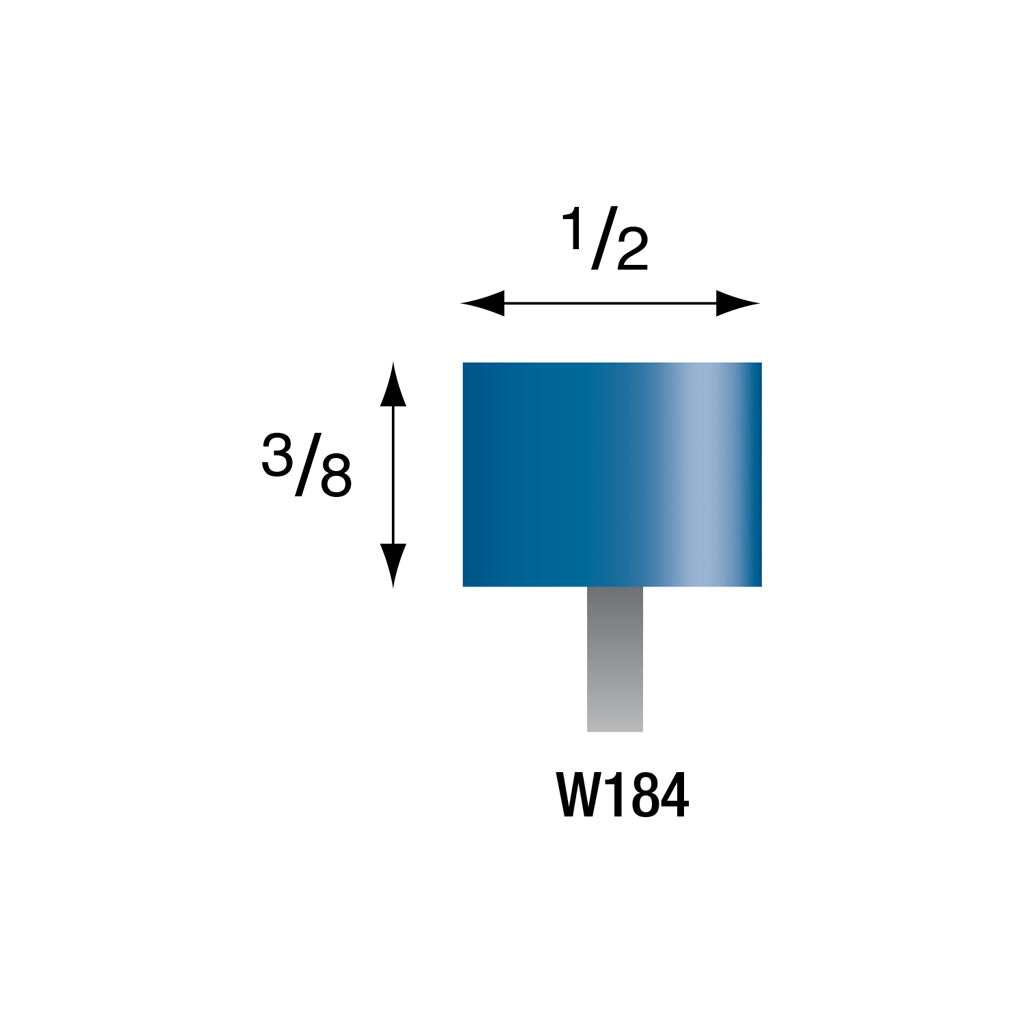 Blue Mounted Points, 1/8" Shank - W184, Box of 12