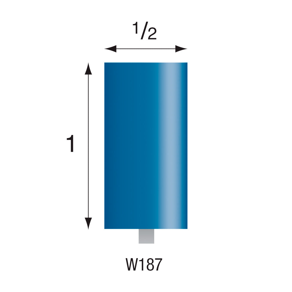 Blue Mounted Points, 1/8" Shank - W187, Box of 12