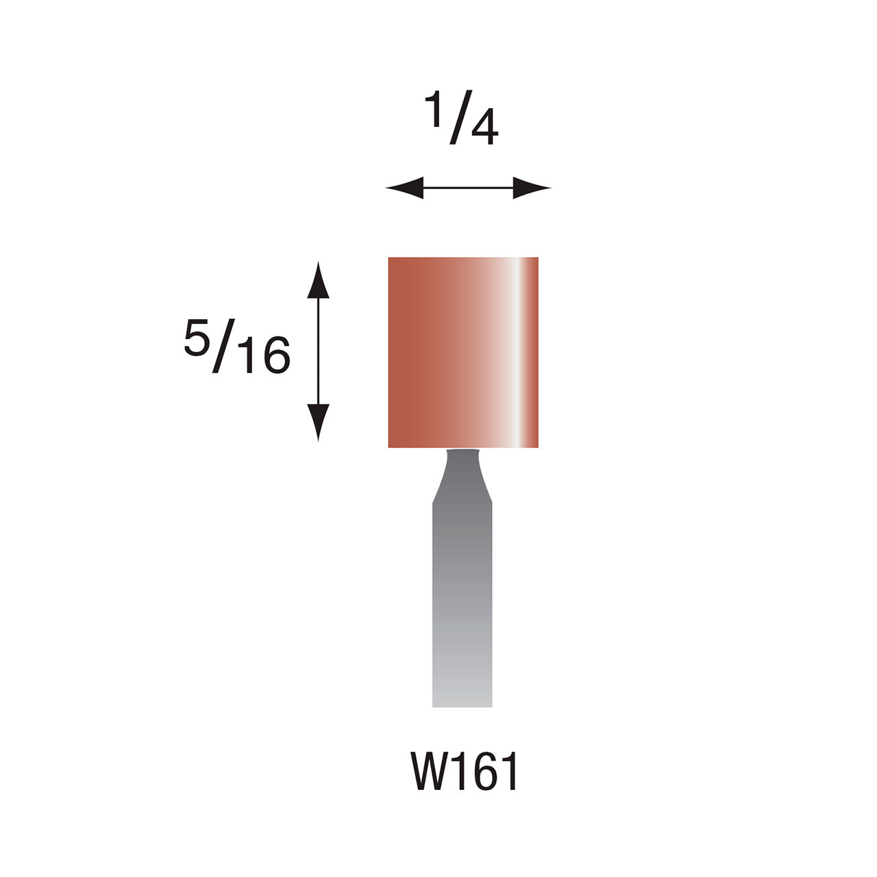 W161 Red Mounted Points 1/8" Shank (Pkg of 24)