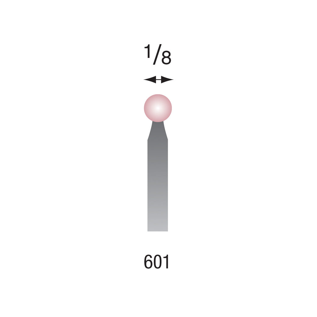 Busch® #601 Pink Polishing Points 3/32" Shank (Pkg. of 6)