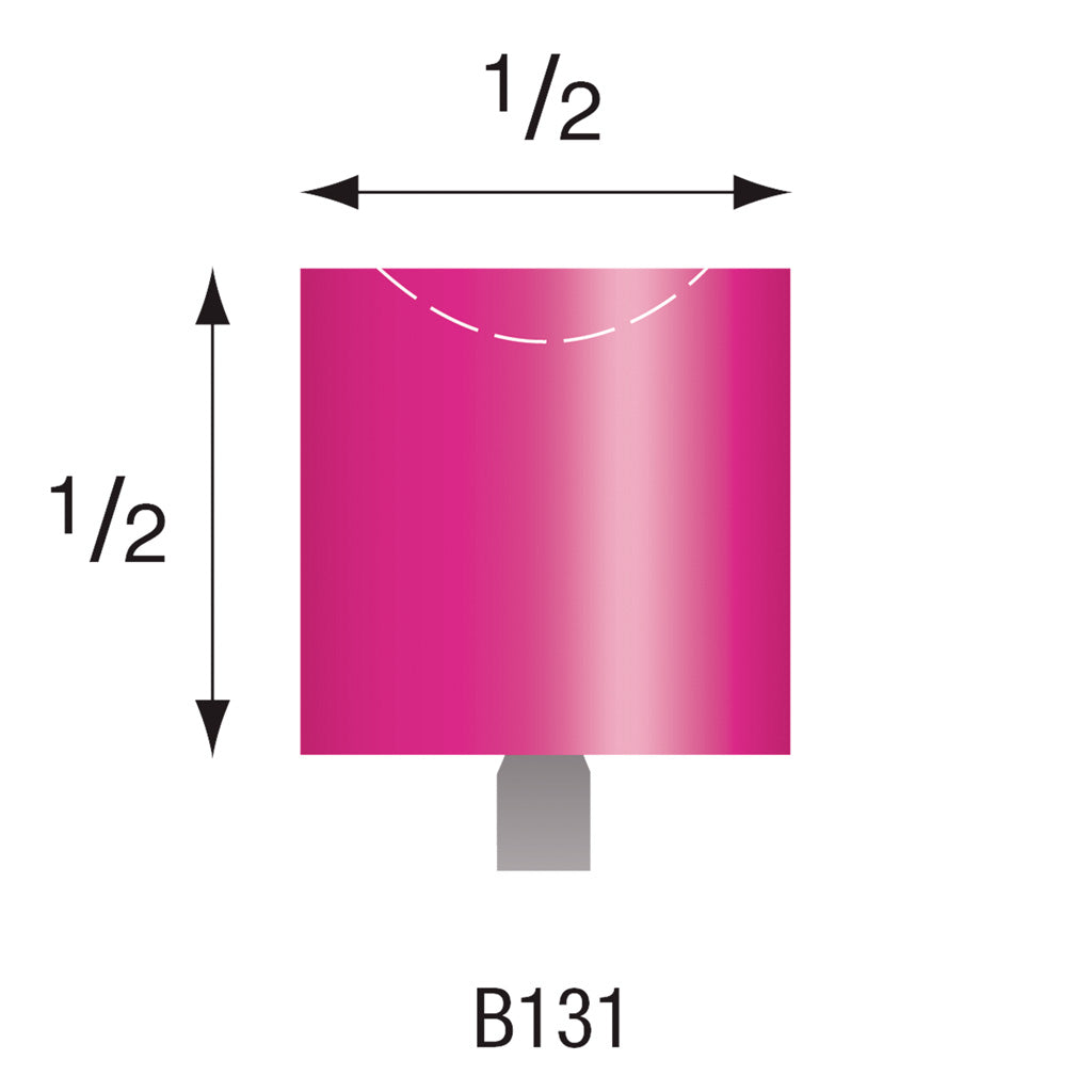 B131 Pink Mounted Points 1/8" Shank (Pkg of 24)