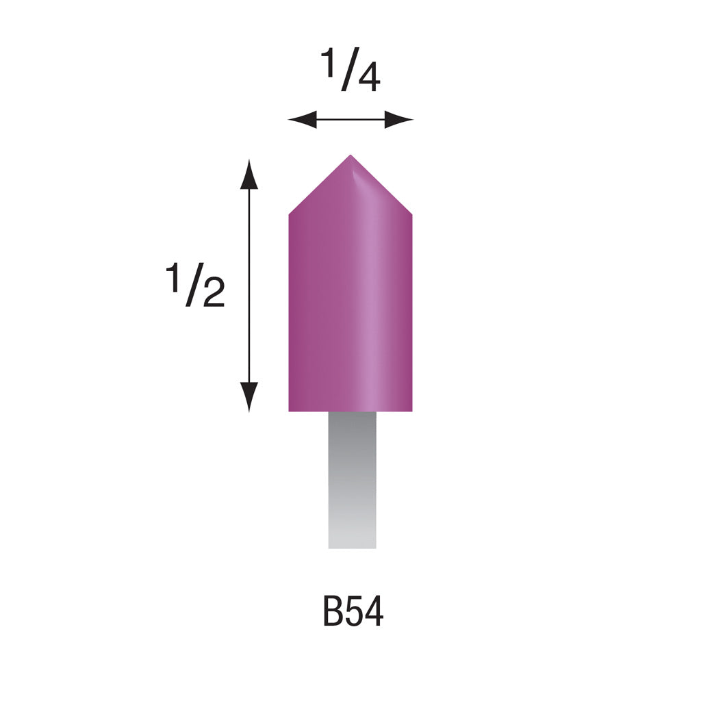 B54 Purple Mounted Points 3mm Shank (Pkg of 24)