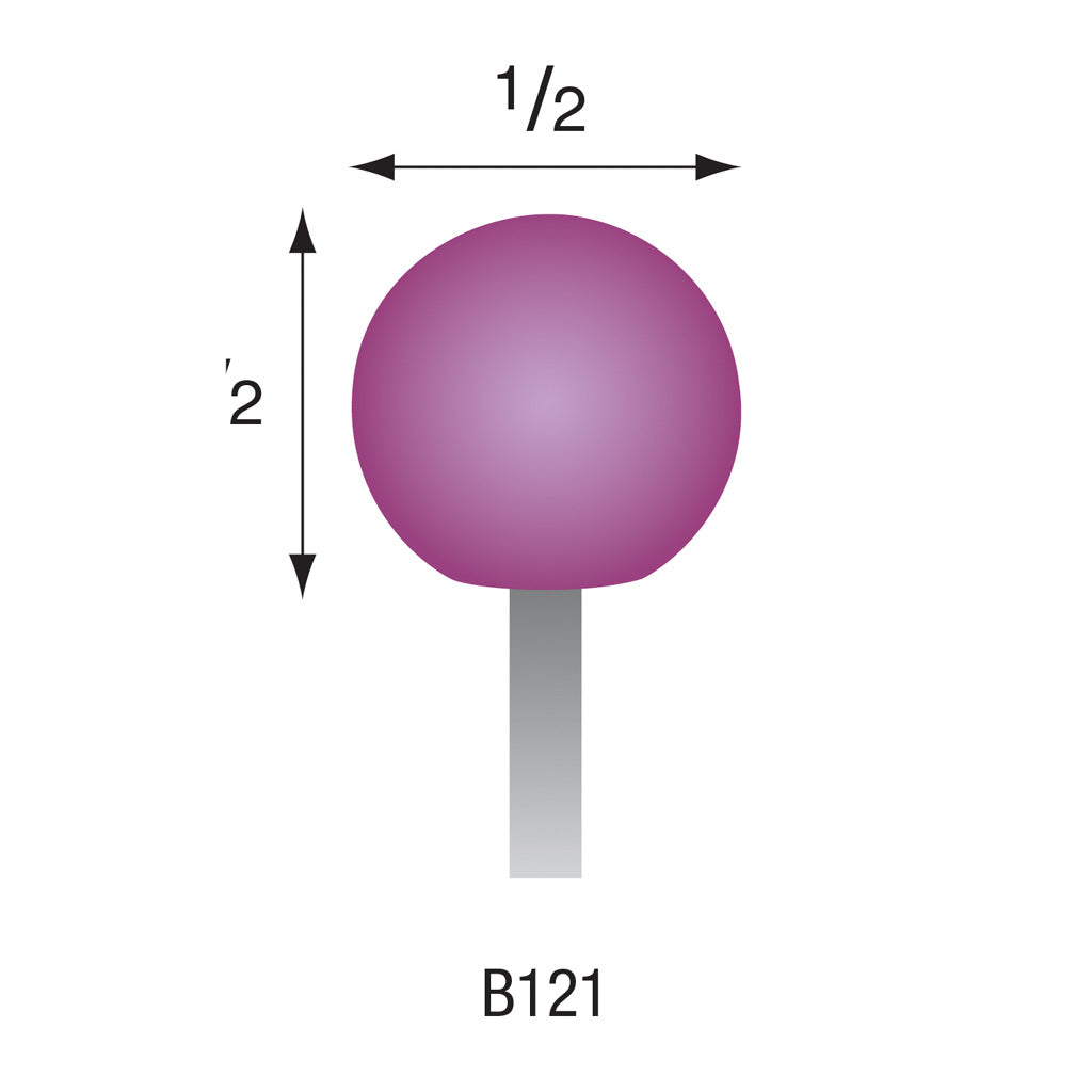 B121 Purple Mounted Points 1/8" Shank (Pkg of 24)