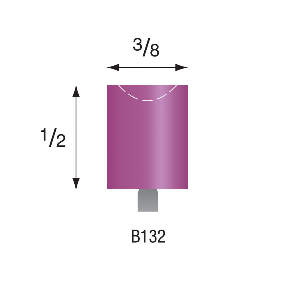 B132 Purple Mounted Points 3mm Shank (Pkg of 24)