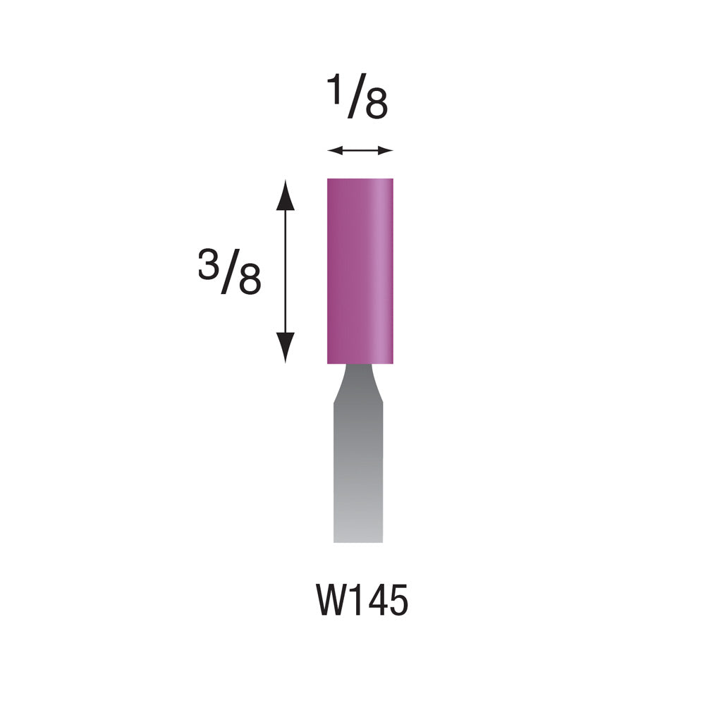 W145 Purple Mounted Points 3mm Shank (Pkg of 24)