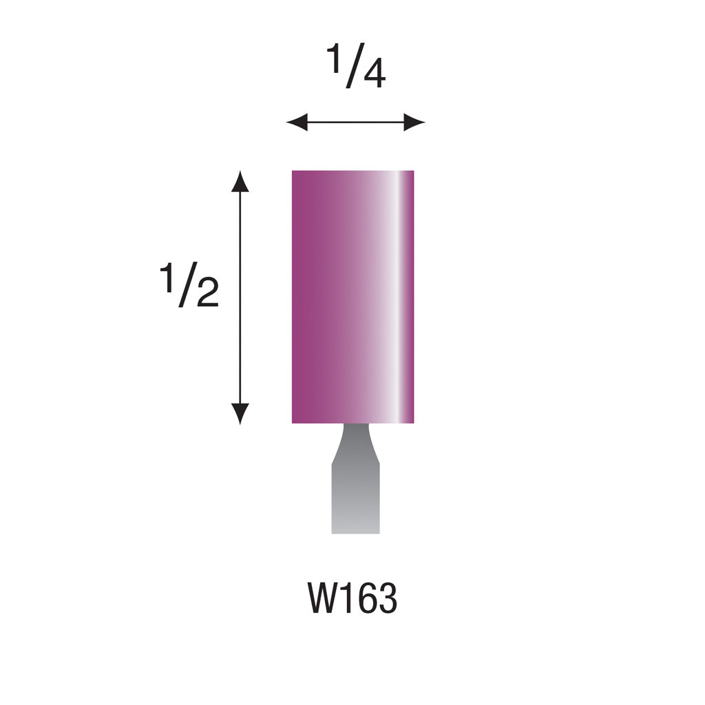 W163 Purple Mounted Points 1/8" Shank (Pkg of 24)