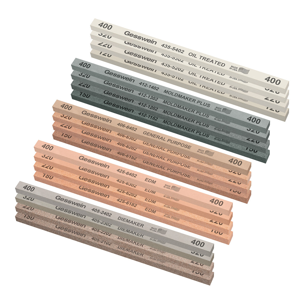 Gesswein® 20 Piece Polishing Stone Set 1/4" x 1/4"