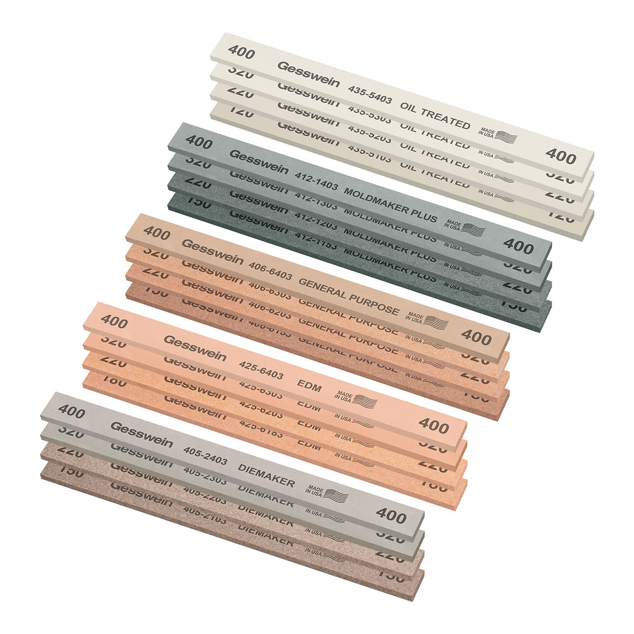 Gesswein® 20 Piece Polishing Stone Sets - 1/2" x 1/8"