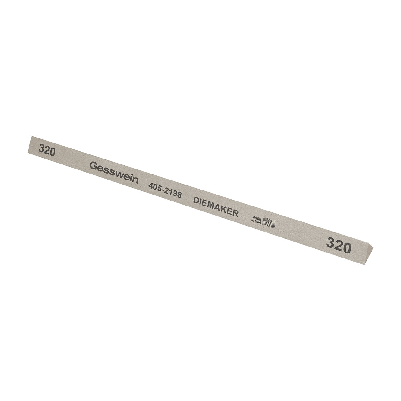 Gesswein® Diemaker Stones - 3/8" Triangle x 6", 320 Grit (Pkg. of 12)