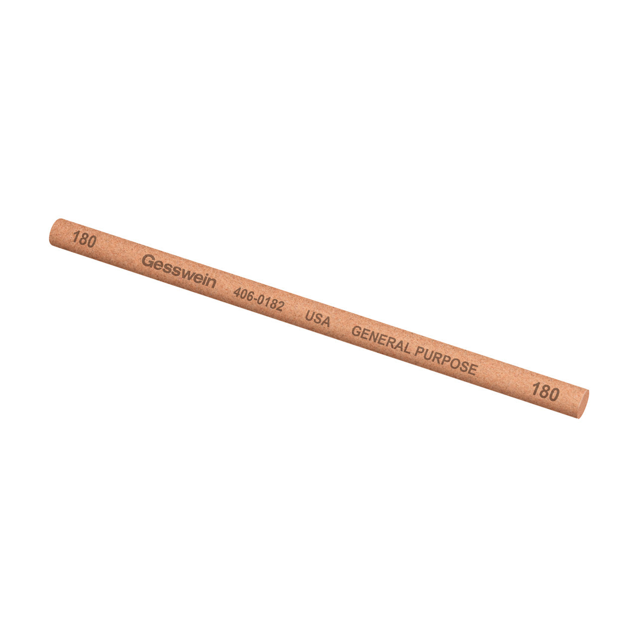 Gesswein® General Purpose Stones - 1/4" Round x 6", 180 Grit (Pkg. of 6)