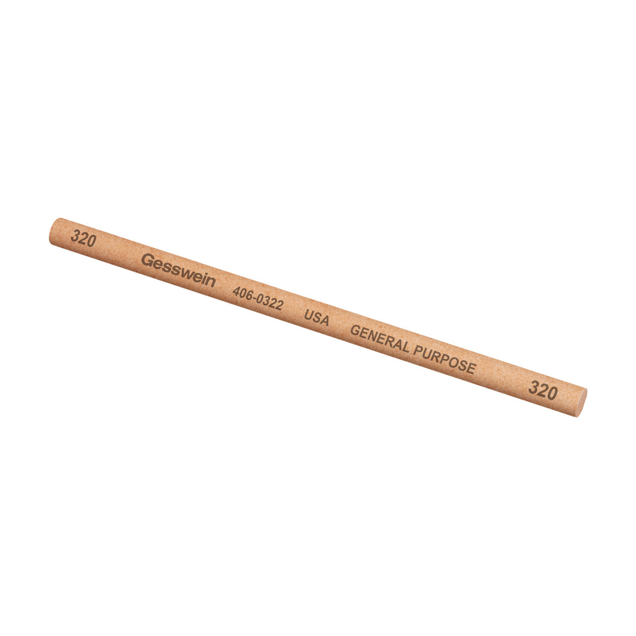 Gesswein® General Purpose Stones - 1/4" Round x 6", 320 Grit (Pkg. of 6)