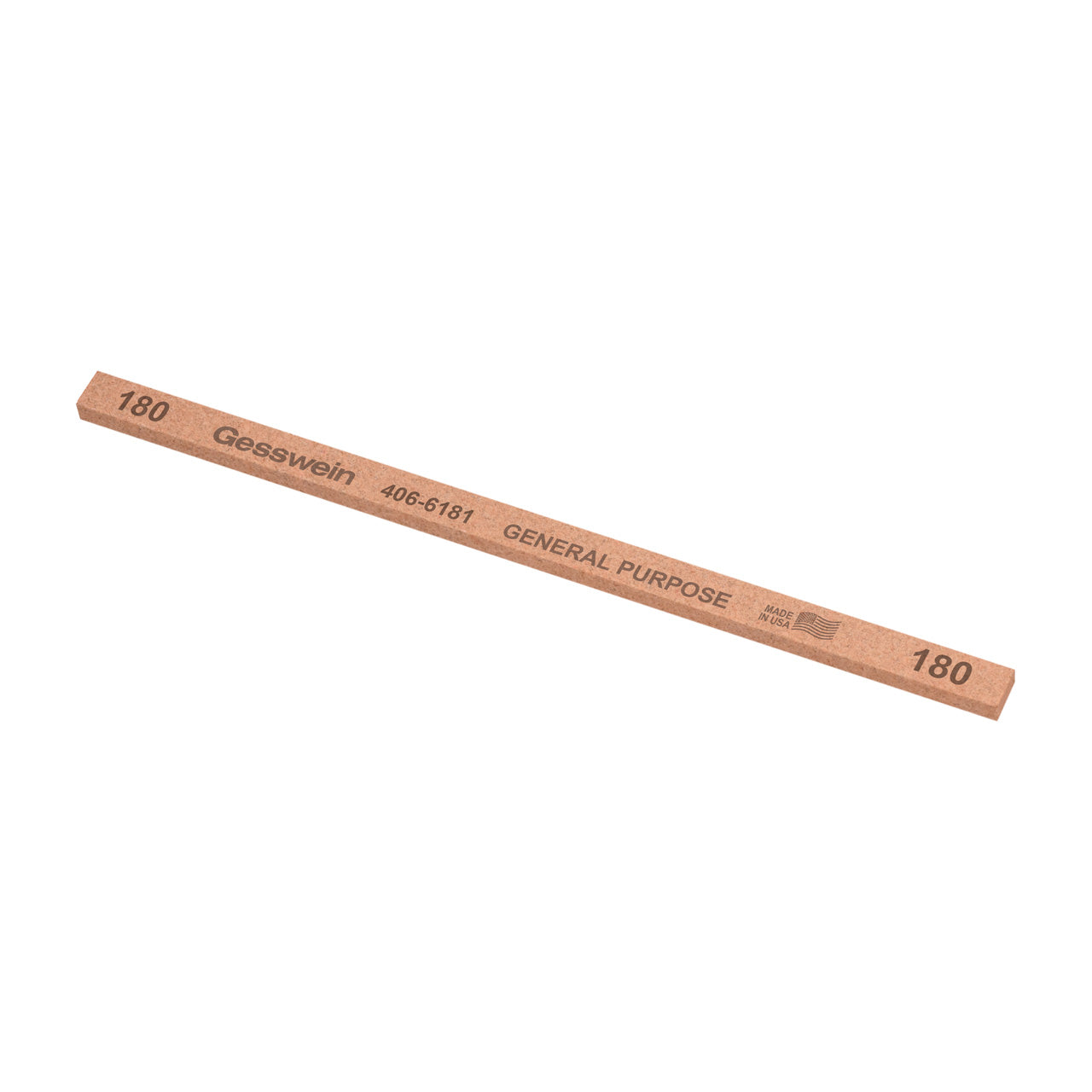 Gesswein® General Purpose Stones - 1/4" x 1/8" x 6", 180 Grit (Pkg. of 12)