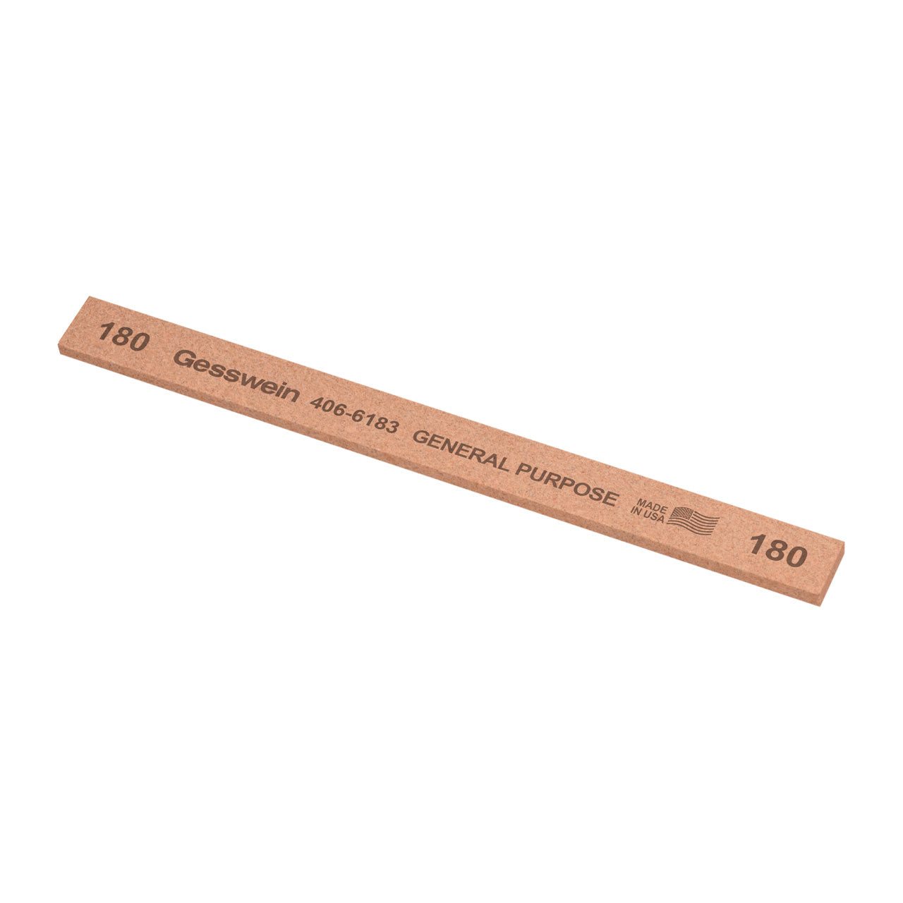 Gesswein® General Purpose Stones - 1/2" x 1/8" x 6", 180 Grit (Pkg. of 12)