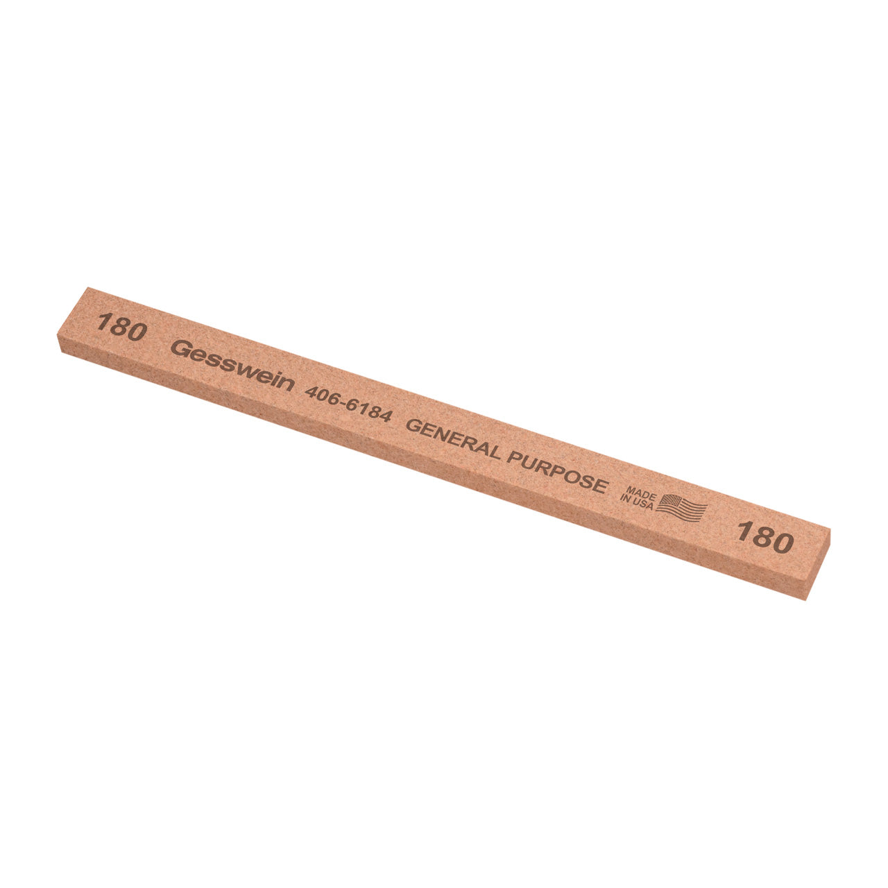 Gesswein® General Purpose Stones - 1/2" x 1/4" x 6", 180 Grit (Pkg. of 12)