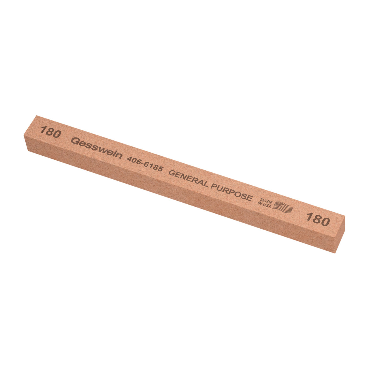Gesswein® General Purpose Stones - 1/2" x 1/2" x 6", 180 Grit (Pkg. of 6)