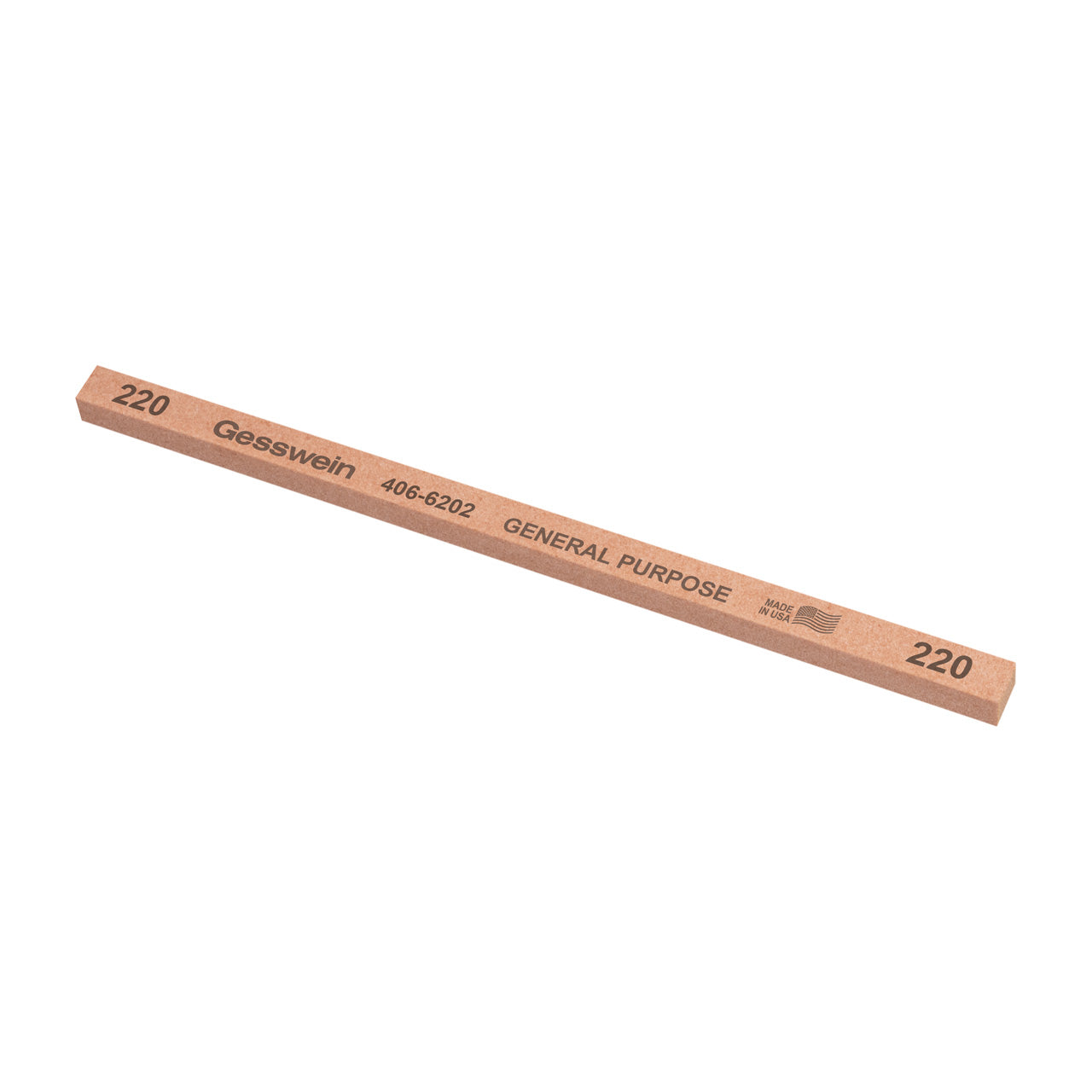 Gesswein® General Purpose Stones - 1/4" x 1/4" x 6", 220 Grit (Pkg. of 12)